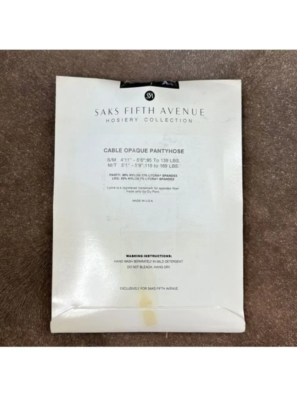 Saks Fifth Avenue leg dimensions